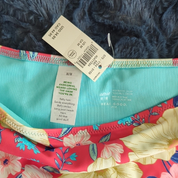 Aerie Floral Bikini - Pink and Blue - Picture 6 of 7